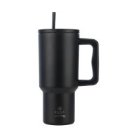 Estia Θερμοσ Straw Tumbler Xl Save The Aegean 900ml Midnight Black  01-32111