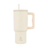 Estia Θερμοσ Straw Tumbler Xl Save The Aegean 900ml Lily White  01-32128