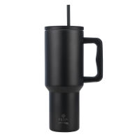 Estia Θερμοσ Straw Tumbler Xl Save The Aegean 1200ml Midnight Black  01-32180