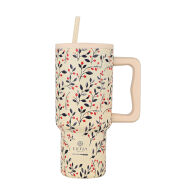 Estia Θερμοσ Straw Tumbler Xl Save The Aegean 900ml Bloom Beige  01-35181