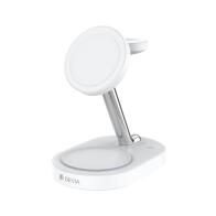 Ασύρματος Φορτιστής - Βάση με Βραχίονα 3in1 Devia Y302 15W για Apple Airpods, iPhone & iWatch Extreme Speed Λευκό