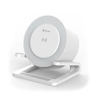 Devia EM054 Φορητό Ηχείο Bluetooth & Ασύρματος Φορτιστής 15W 5W Λευκό