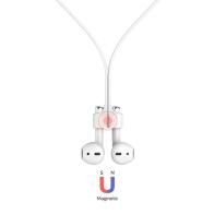 Strap Λαιμού Σιλικόνης AhaStyle PT74 Apple AirPods Magnetic Λευκό