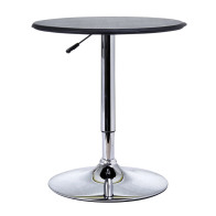 HOMCOM Μεταλλικό Στρογγυλό Τραπέζι με Ρυθμιζόμενο Ύψος και Ξύλινη Επιφάνεια 63 x 67-93 cm  02-0071