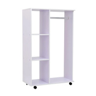 HOMCOM Ξύλινη Ανοιχτή Τροχήλατη Ντουλάπα 80 x 40 x 128 cm  02-0604