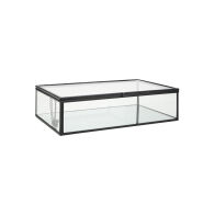 Estia Κουτι Οργανωσησ Γυαλινο Με Καθρεπτη & Μαυρο Μεταλλικο Πλαισιο 24x14x6cm  02-28176