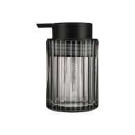 Estia Αντλια Σαπουνιου Alivio Γυαλινη Αναγλυφη 300ml 7.8x12.5cm Μαυρη  02-28817