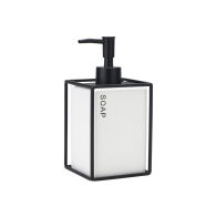 Estia Αντλια Σαπουνιου Cage 450ml Κεραμικη Λευκη Με Μεταλλικο Πλαισιο  02-30018