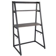 BAKAJI  Γραφείο Τραπέζι Υπολογιστή Ξύλο και Μέταλλο 90x60x150 Σπίτι Γραφείο Μαύρο  02011888