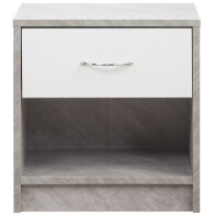 Bakaji 02814620 Κομοδίνο με Συρτάρι και Κάτω Ράφι 39x28x41εκ. Γκρι