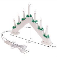 BAKAJI  Ηλεκτρικό Χριστουγεννιάτικο Κηροπήγιο Advent Led 7 Κεριά Χριστουγέννων Χρώμα Λευκό  02814732