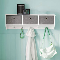 BAKAJI  Κρεμάστρα Τοίχου Κλειδοθήκη Οργανωτής Εισόδου 100 x 20 x 30 εκ , Μέγιστο φορτίο: 30 κιλά  02814767