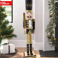 BAKAJI Ξύλινος Χριστουγεννιάτικος Καρυοθραύστης Ύψους 106 εκ. Χριστουγεννιάτικες Διακοσμήσεις  02814929