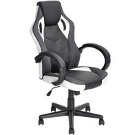 Bakaji 02815940 Καρέκλα Gaming Αγωνιστική Λευκή