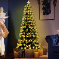 BAKAJI  Φωτεινό Χριστουγεννιάτικο δέντρο 150 εκ με LED φώτα Οπτικών Ινών Θερμό Λευκό  02825931