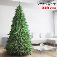 BAKAJI  Χριστουγεννιάτικο Δέντρο 240cm Νέο Tiffany Πολύ Πυκνό 1516 Κλαδιά Πράσινο Πεύκο Βάση σε Σχήμα Σταυρού  02831526