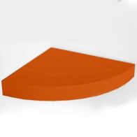 BAKAJI  Γωνιακό Ράφι Τοίχου από Ξύλο MDF Πορτοκαλί 24x4cm  02835178