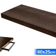 BAKAJI  Ορθογώνιο Ράφι Τοίχου 60x25x4cm Βιβλιοθήκη Ξύλο MDF Wenghe  02835191