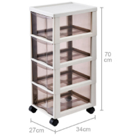 Bakaji Συρταριέρα Καρότσι με 4 Συρτάρια 02839203