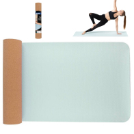 BAKAJI  Στρώμα Γιόγκα 183x61 cm Διπλής Όψης TPE και Φελλός Πάχους 4mm Αντιολισθητικό  02840842