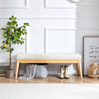 Shally Dogan 02841898 Κασετίνα Πουφ Πάγκος 108x41εκ Μπεζ