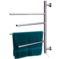 BAKAJI  Ηλεκτρική Θερμαινόμενη Πετσετοκρεμάστρα Θερμαντικό 50 W για Μπάνιο Τοίχου 4 Στοιχεία  02841925