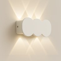 BAKAJI Απλίκα Τοίχου 6 LED Λευκή με Θερμό Λευκό Φως 15x8x3cm 02842437