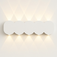 Bakaji 02842446 Απλίκα Τοίχου 10 LED Θερμό Λευκό Φως 26x8x3cm Λευκή