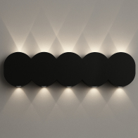 BAKAJI Απλίκα Τοίχου 10 LED Μαύρη με Ψυχρό Λευκό Φως 26x8x3cm 02842450