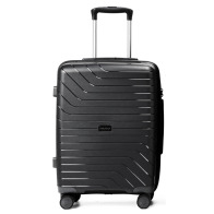 NAUTICA Βαλίτσα καμπίνας σκληρή 20'' μαύρη με 4 ρόδες ύψους 55cm