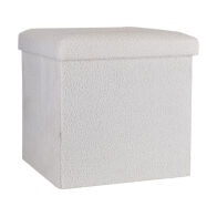 Estia Σκαμπο Cube Teddy Με Αποθηκευτικο Χωρο 38χ38cm Λευκο  03-35921