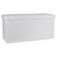 Estia Σκαμπο Cube Teddy Με Αποθηκευτικο Χωρο 76χ38cm Λευκο  03-35938