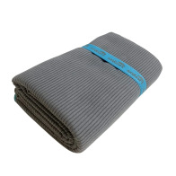 SOLART Πετσέτα θαλάσσης microfiber 110x175cm κοτλέ γκρι/γαλάζια