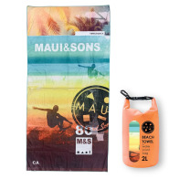 MAUI&SONS Πετσέτα θαλάσσης microfiber με σχέδιο Venice beach