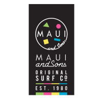 MAUI&SONS Πετσέτα θαλάσσης microfiber 70x140cm μαύρη