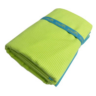 SOLART Πετσέτα θαλάσσης microfiber 110x175cm κοτλέ λαχανί/τιρκουάζ