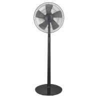 Estia Ανεμιστήρας Επιδαπέδιος Ορθοστάτης 40cm 55w Με Τηλεχειριστήριο 06-21108 Levanto Μαύρος