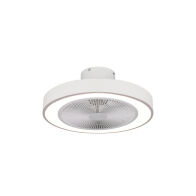Estia Ανεμιστήρασ Οροφής Halo Flow 50cm 15w Με Cct Led Φωτισμό 45w & Τηλεχειριστήριο Λευκός  06-30155