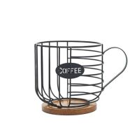 Θήκη για κάψουλες καφέ από μέταλλο και ξύλο 16x22cm