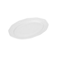 Estia Athénée Πιατέλα Σερβιρίσματος Οβάλ από Πορσελάνη Λευκή 25εκ.