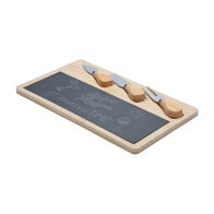 Estia Πλατώ Σερβιρίσματος Σχιστόλιθος Με Ξυλινη Βάση & Αξεσουάρ 33x19cm 07-24123