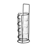 Estia Κουπεσ Γυαλινεσ Με Μεταλλικη Βαση Σετ 4x210ml  07-35372