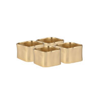 Estia Κρικοι Πετσετασ Μεταλλικοι Χρυσοι 4,5x3cm Σετ 4τεμ.  07-36874