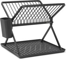 Brabantia Στεγνωτήρας Πιάτων με Δίσκο Αναδιπλούμενος Σκούρο Γκρι 31,5Χ33Χ36cm