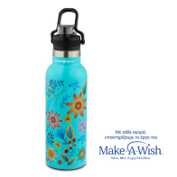 NAVA Θερμός μπουκάλι ανοξείδωτο "We Care", τιρκουάζ 500ml