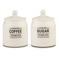 NAVA Δοχεία αποθήκευσης καφέ-ζάχαρη από πορσελάνη "Terrestrial" 850ml