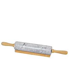 Kuchenprofi Πλάστης 25cm Με Χερούλια και Ξύλινη Βάση -Μαρμάρινος