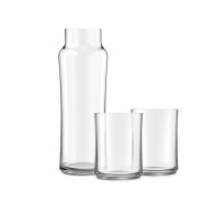 Royal Leerdam Κανάτα 1 Lt και Ποτήρια Χυμού 350ml  It's Smoothie Time -Γυάλινα Σετ 3 Τεμαχίων