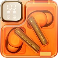 QCY MeloBuds Neo Bluetooth Handsfree Ακουστικά με Θήκη Φόρτισης Πορτοκαλί