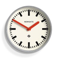 Newgate Αναλογικό Ρολόι Τοίχου Luggage Αθόρυβο Quartz 30cm Μεταλλικό, Κόκκινοι Δείκτες